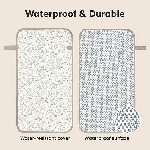 Portable Diaper Changing Pad - Waterproof Foldable Baby Changing Mat - Travel Diaper Change Mat - Lightweight Changing Pads for Baby - Baby Changer - Machine Washable (Prairie)