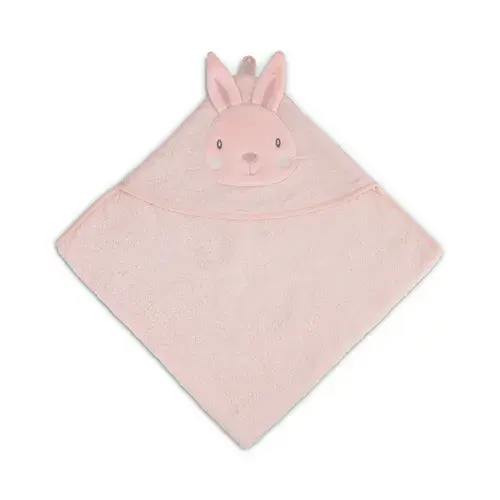 The Little Linen Co. Character Hooded Towel Harvest Bunny Pink | Baby Bunting AU