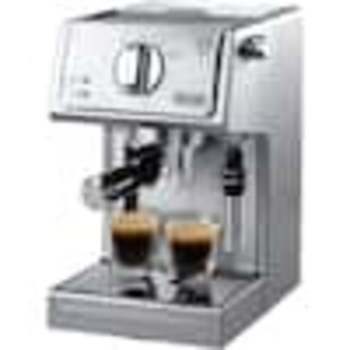 DeLonghi 2 Cup 15-Bar Stainless Steel Espresso Machine and Cappuccino Maker with Manual Frothier ECP3630