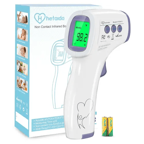 Digital Thermometer for Adults and Kids, No Touch Forehead Thermometer for Baby, 2 in 1 Body Surface Mode Infrared Thermometer with Fever Alarm and Instant Accuracy Readings