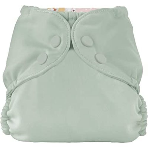 Esembly Cloth Diaper Outer, Swim Diaper, Waterproof Cloth Diaper Cover, Leak-Proof, Breathable Layer Over Prefolds, Flats or Fitteds, Reusable Diaper with Snap Closure - Size 2 (18-35lbs), Sea Glass