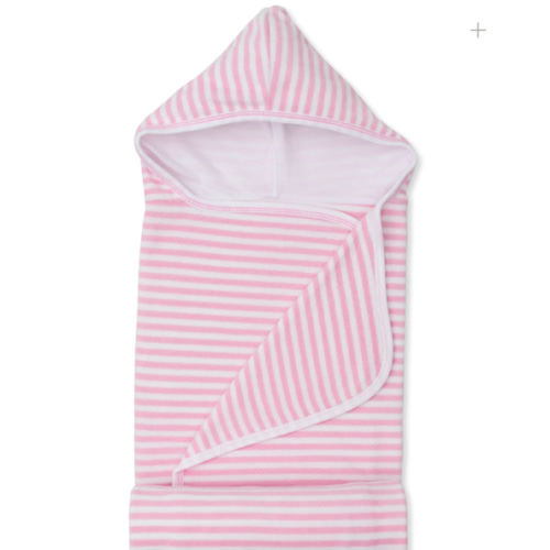 Cabana Terry Stripes Pink Hooded Beach Towel