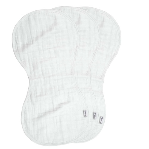 Green Sprouts Organic Cotton Muslin Burp Cloths - White