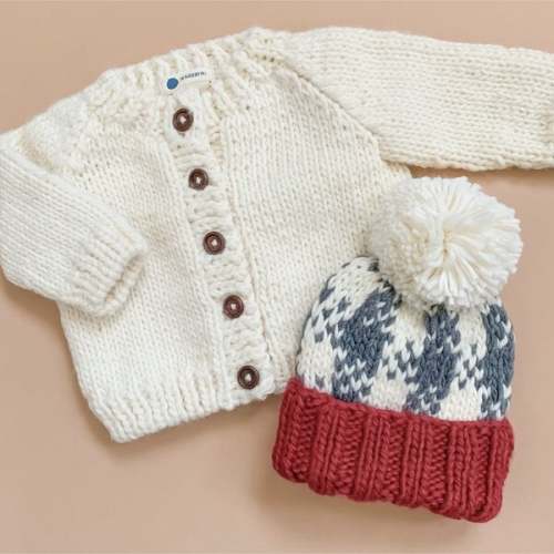 Classic Cardigan, Cream - The Blueberry Hill | Maisonette