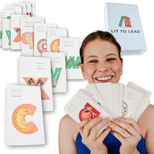 Lit Letters Flash Cards Official Lit to Lead Product | Learn Letter Sounds up to 2X Faster | Alphabet Flash Cards | Embedded Pictograph Mnemonic