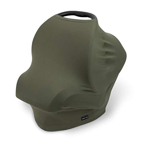 Simka Rose Car Seat Canopy Nursing Cover - Multi Use Cover - Baby Breastfeeding Cover - Ultra Soft and Stretchy (Moss)