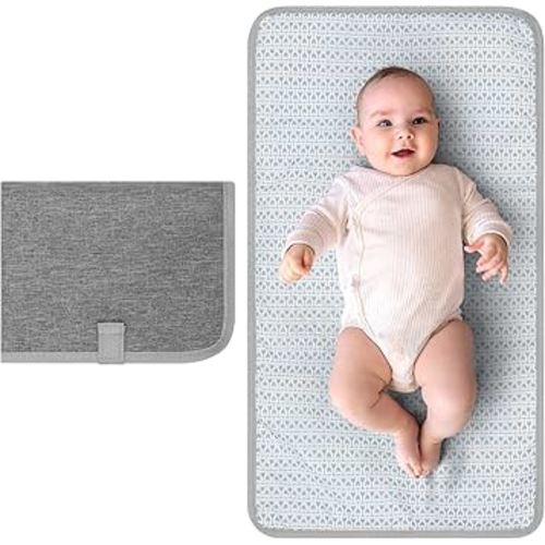 Accmor Portable Diaper Changing Pad, Waterproof Baby Changing Mat, Foldable Portable Travel Changing Pads for Baby, Grey