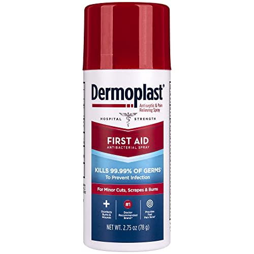 Dermoplast First Aid Spray, Analgesic & Antiseptic Spray for Minor Cuts, Scrapes and Burns, 2.75 Ounce (Packaging May Vary)