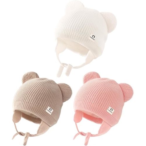 FURTALK Baby Infant Winter Hat Toddler Beanie with Bear Ear Boys Girls Soft Warm Cap