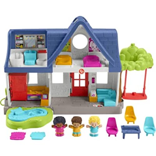 Fisher-Price Little People Toddler Learning Toy Friends Together Play House Set with Smart Stages for Pretend Play Kids Ages 1+ Years