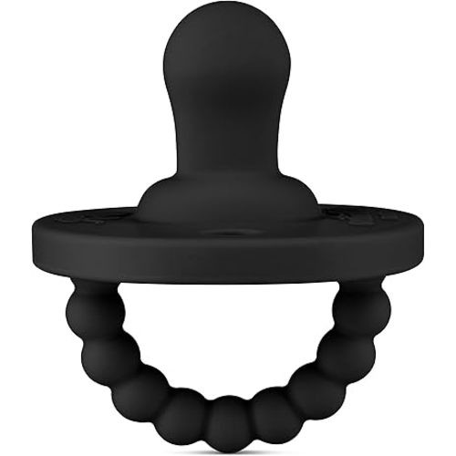Ryan & Rose Cutie PAT Pacifier Teether (Flat, Black)