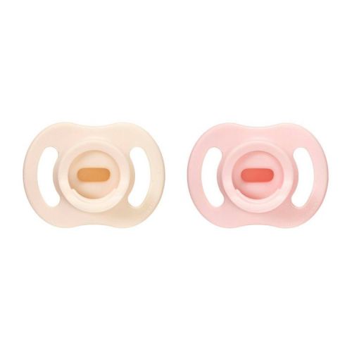 Tommee Tippee UltraLight Stay Put Silicone Pacifier 0-6m - Light Pink & Dark Pink - 2pk