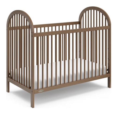 Graco Olivia 3-in-1 Convertible Baby Crib Hazelnut, Adjustable Mattress Support, Meets Safety Standards