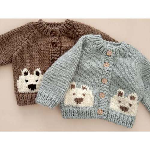 Bear Cardigan, Bowie Grey - The Blueberry Hill | Maisonette