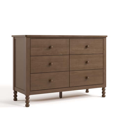 Storkcraft Rio 6 Drawer Nursery Dresser, Hazelnut