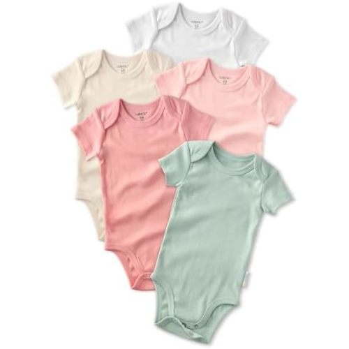 Avery 5-Pack Short Sleeve Bodysuits​ 100% Organic Cotton for Baby Boys​ & Girls