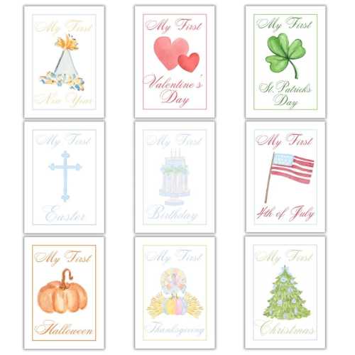 My First Milestone Cards Boys Holidays