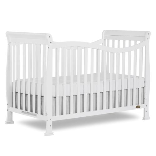 Dream On Me Violet 7-In-1 Convertible Life Style Crib In White, Greenguard Gold Certified, 4 Mattress Height Settings, Made Of Sustainable New Zealand Pinewood