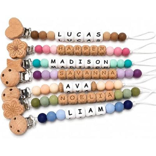 Personalized Crochet Animal Pacifier Clip with Name,Handmade Crochet Animal Accessory (Model)