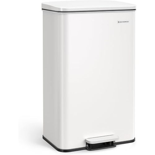 SONGMICS Kitchen Trash Can, 10.5 Gallon (40 L) Large Step Bin with Lid