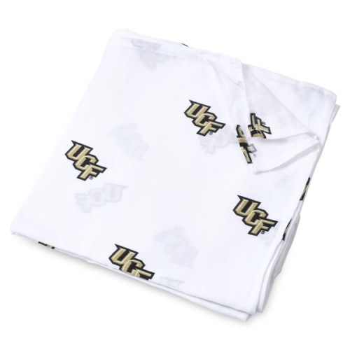 Infant Three Little Anchors White UCF Knights 47'' x 47'' Muslin Swaddle Blanket