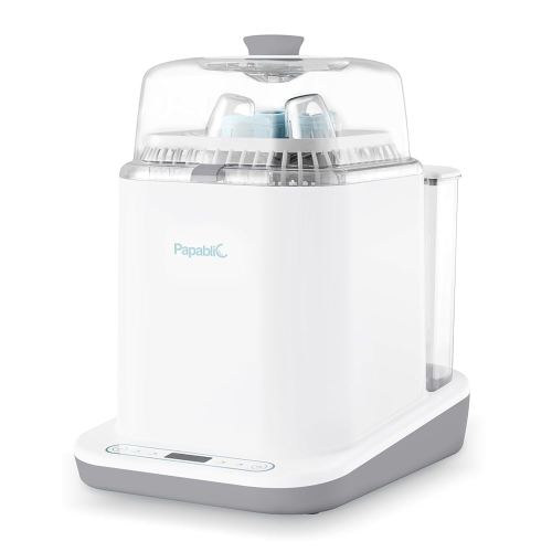 Papablic Baby Bottle Washer Pro, Bottle Washer & Sterilizer & Dryer, 4-in-1 Bottle Washer Sanitizer for Bottles, Pump Parts, & Baby Essentials - Quick & Clean with 60 Detergent Tablets, Grey