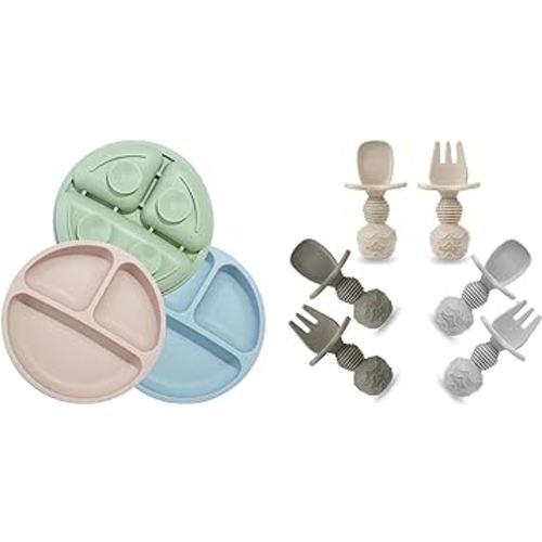 PandaEar Baby Plates & Baby Spoons