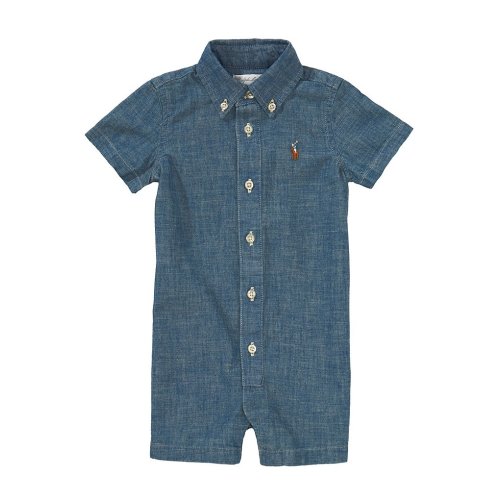 Ralph Lauren Baby Boys 3-24 Months Short-Sleeve Chambray Shortall