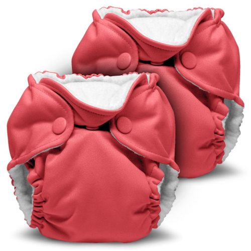 Kanga Care Lil Joey Newborn All In One Aio Cloth Diaper (2pk) Lily White 4-12lbs