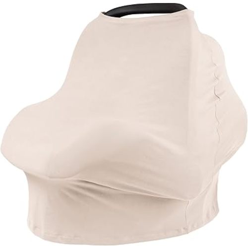 Konssy Baby Car Seat Covers- Multi-use Carseat Canopy for Babies, Stretchy Infant Carseat Cover Boy, Shower Gifts for Unisex Boys and Girls