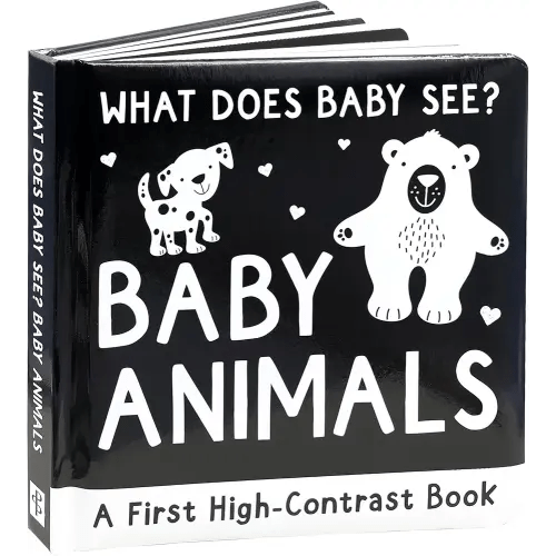 What Does Baby See? - Baby Animals (A High Contrast Board Book, Padded)