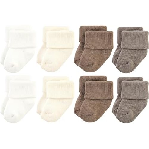 Hudson Baby baby-girls Cotton Rich Newborn and Terry Socks