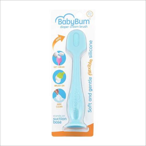 Baby Bum Brush, Original Diaper Rash Cream Applicator, Soft Flexible Silicone, Unique Gift, [Blue] Blue