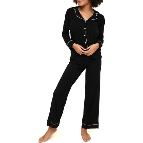 Matilda Long Sleeve Top & Pants Pajama Set, Small