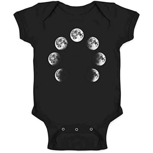 Pop Threads Moon Phases Lunar Cycle Astronomy La Luna Full Baby Toddler Kids Girl Boy T-Shirt