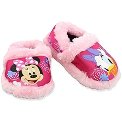Minnie Mouse Toddler Girl's Plush A-Line Slippers
