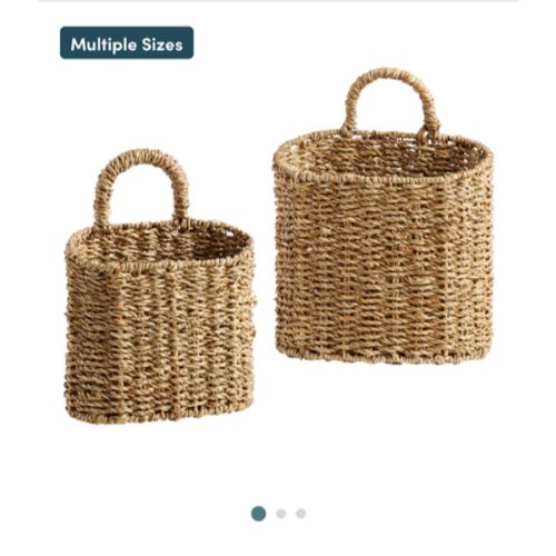 Trista Natural Seagrass Hanging Wall Basket - World Market