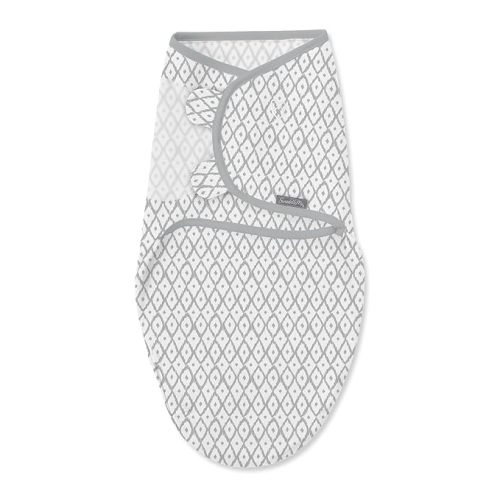 SwaddleMe by Ingenuity Easy Change Baby Swaddle in Size Small/Medium, 0-3 Months, 7-14 Pounds, 3-Pack with Easy Change Zipper - Ikat Geo