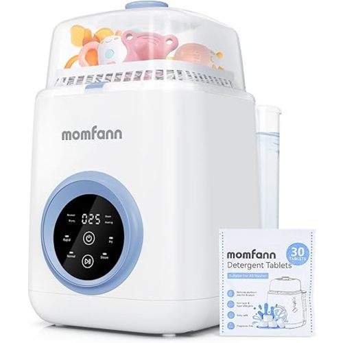 4 in 1 Baby Bottle Washer with 2 Wash Time, Baby Bottle Sterilizer and Dryer, Save time & Effort, Easy to Use, Blue