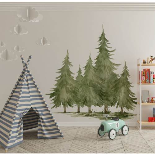 tree wall decal, forest wall decal, Large trees wall decal, forest wall decal, tree decal, large forest wall decal