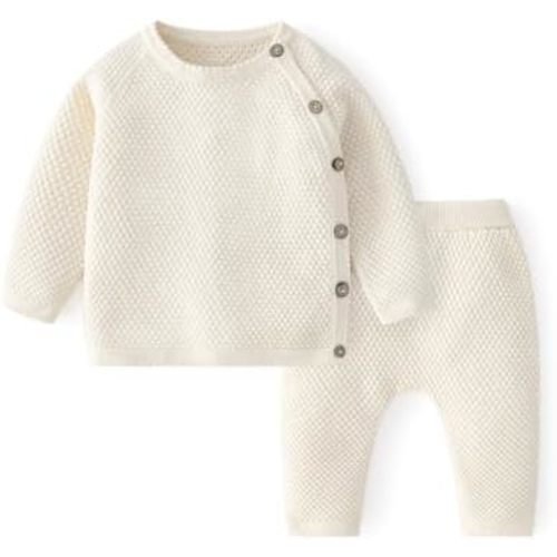100% Cotton Knit Infant Baby Sweater and Pants Set, Unisex Newborn Boys Girls Outfit Long Sleeve Warm Clothes Newborn Gifts