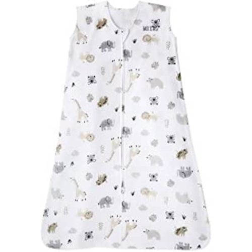 HALO Sleepsack 100% Cotton Muslin Wearable Blanket, TOG 0.5, Animal Paint, Large