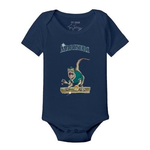 Infant Seattle Mariners Tiny Turnip Navy Velociraptor Bodysuit