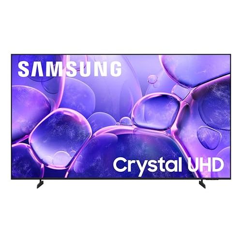 Samsung 75-Inch Class Crystal UHD U8000F 4K Smart TV (2025 Model) Endless Free Content, Crystal Processor 4K, MetalStream Design, Knox Security, Alexa Built-in