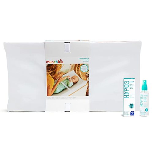 Amazon.com: Munchkin® Secure Grip™ Waterproof Diaper Changing Pad and Award Winning HYP03™ No Rub Daily Diaper Rash Spray with Hypochlorous : Baby