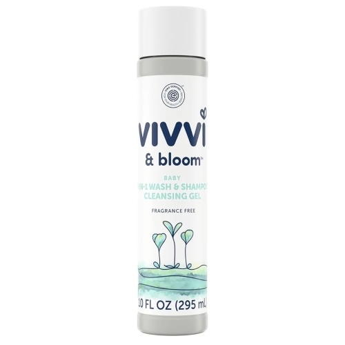 Amazon.com: Vivvi & Bloom Gentle 2-in-1 Baby Wash & Shampoo Cleansing Gel, Leaves Sensitive Skin Feeling Healthy & Moisturized, Fragrance-Free, Formulated Without sulfates, paraben, & Dyes, 10 fl. Oz