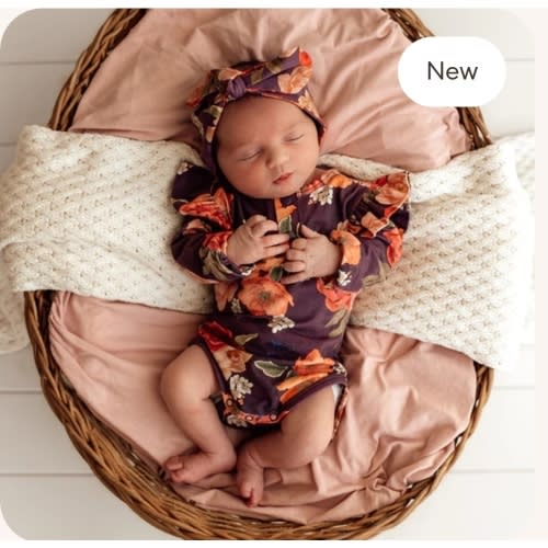 Sienna Organic Long Sleeve Baby Bodysuit | Snuggle Hunny