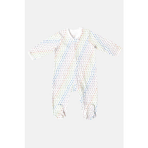 Infant Disco Hearts Zipper Footie