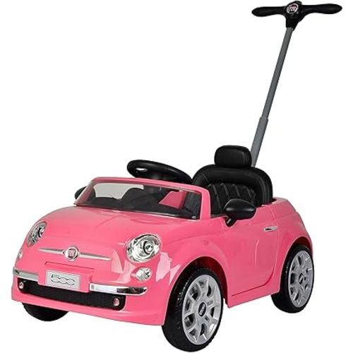 Best Ride On Cars Fiat 500 Push Car, Pink, Large