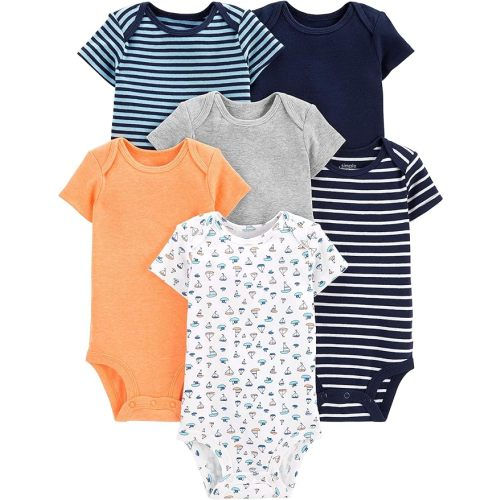 Simple Joys by Carter's Baby Boys' 6-Pack Short-Sleeve Bodysuit